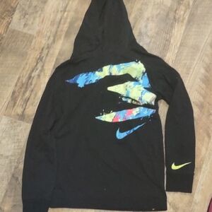 Nike Black Hoodie with Multicolor Graphic
